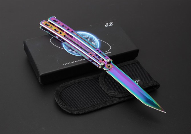 JL-07 Cross Fire Butterfly Knife (Edged)