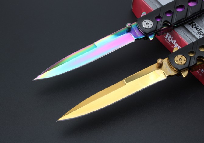 Butterfly-C059 (rich gold folding knife)