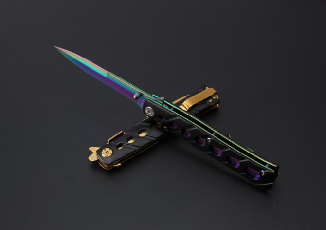 Butterfly-C059 (rich gold folding knife)