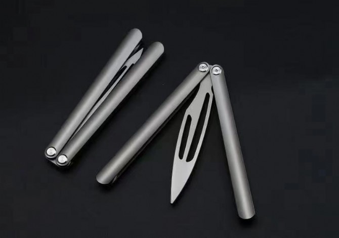 csgo titanium alloy butterfly knife (pointed tip)