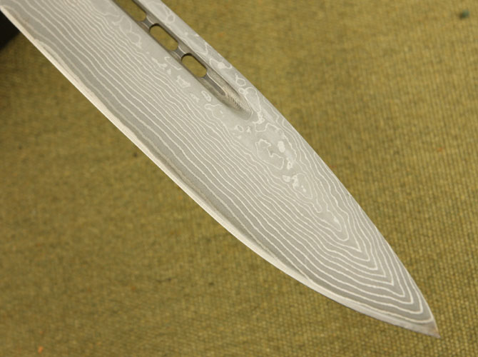 Troodon - Damascus single blade with full blade