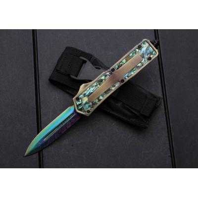 Abalone shell titanium plated version (gold double blade)