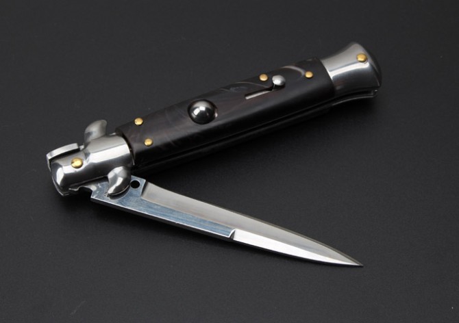 9 inch italian mafia jumping knife kris (sword blade)