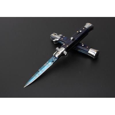 9-inch AKC Italian jump knife-Blue Sky (white steel head)