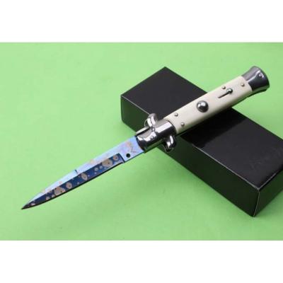 2016 new version 9-inch AKC Italian Mafia jumping knife (imitation blue dot)