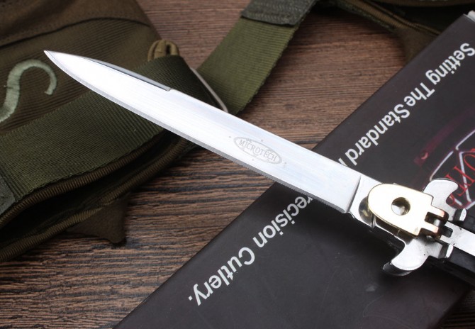 Micro-technology 11-inch flat handle classical jump knife