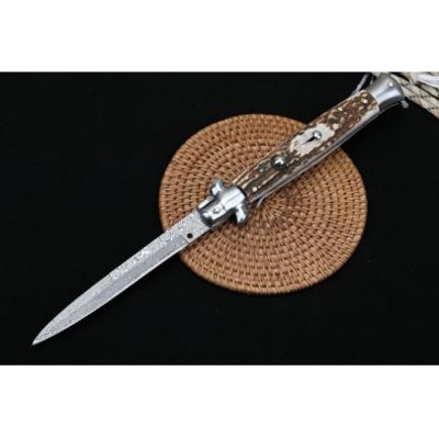 Damascus - Antler Handle 11 In...