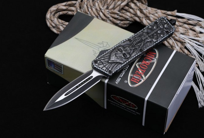 Micro Technology KG Evil God Straight Out Knife (Double-edged Black)