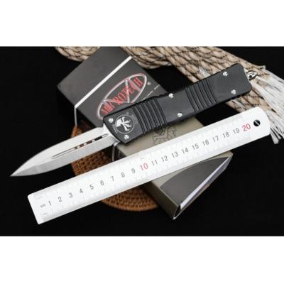 Replica Microtech Microtech Cerberus Straight Jump Knife (Black Handle Double Blade)