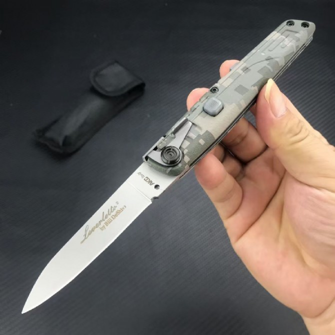 Plastic handle AKC jump knife. (camouflage version)