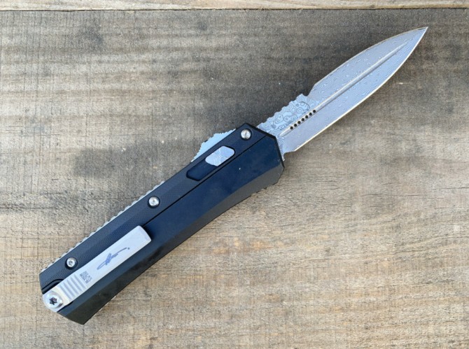 New Microtech Zombie Jump Knife (Damascus G10 handle)