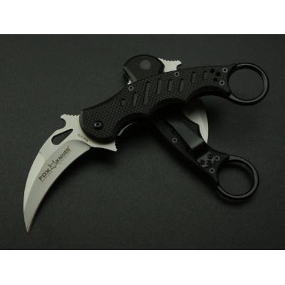 Fox-690 Claw Folding Knife (Black and White)