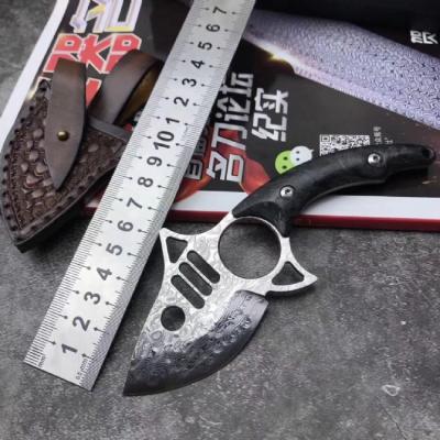 One-piece Damascus-Shark Yingguang carbon fiber handle