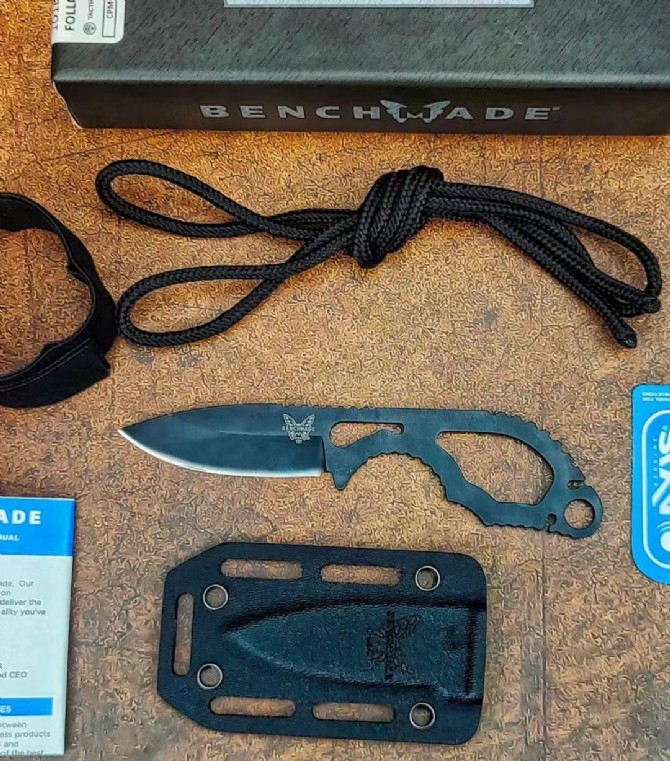 New [Butterfly Benchmade 101BK] black and white, EDC multifunctional outdoor mini hunting knife