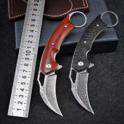 VG10 Damascus Steel-Folding Claw Knife