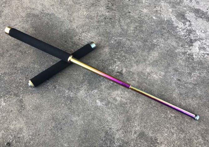 25-inch hard chrome version of rainbow swing stick