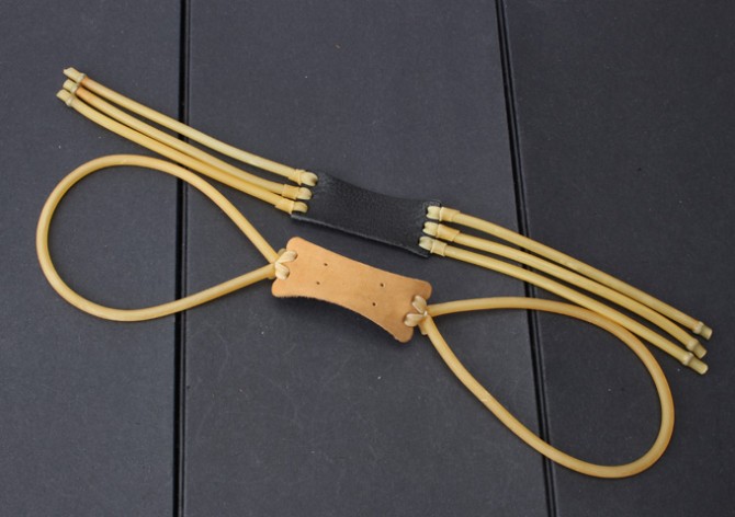 slingshot leather strap