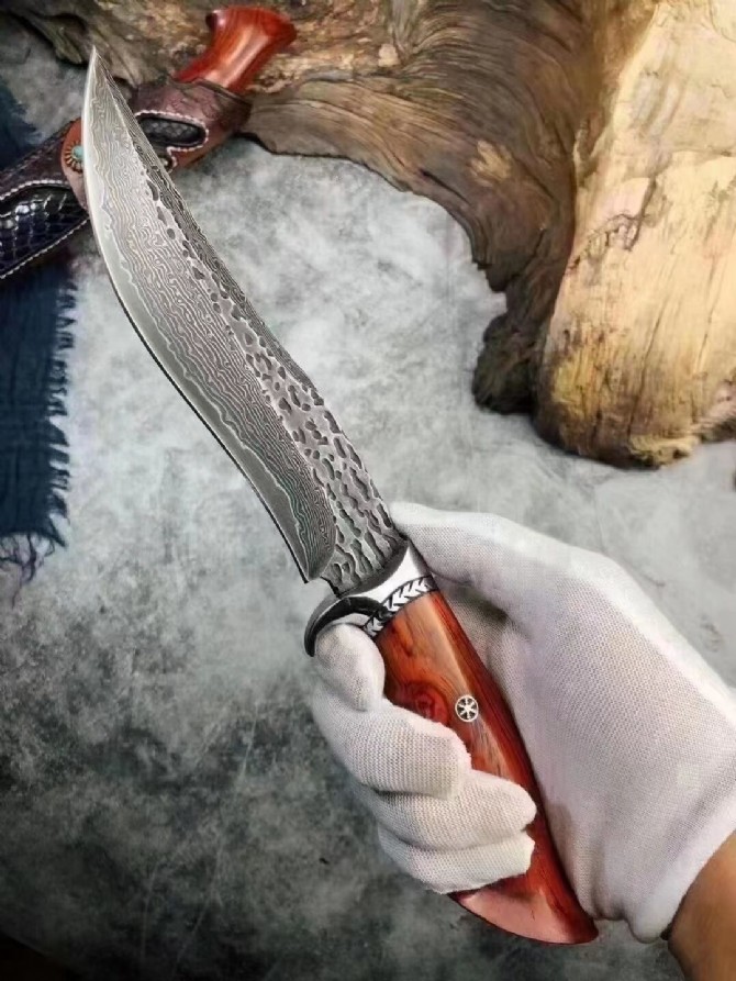 [Akafeta Damascus Game Knife]