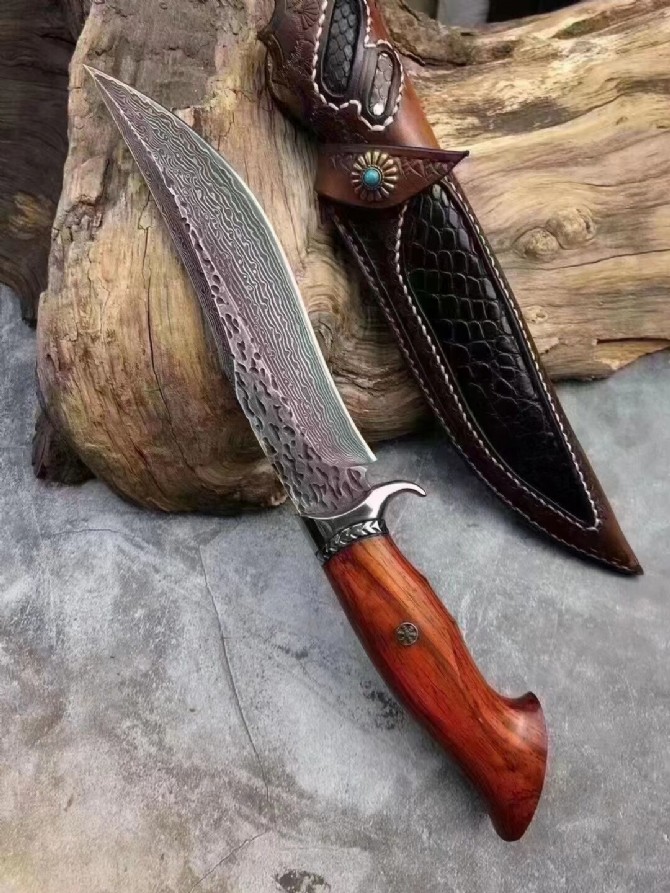 [Akafeta Damascus Game Knife]