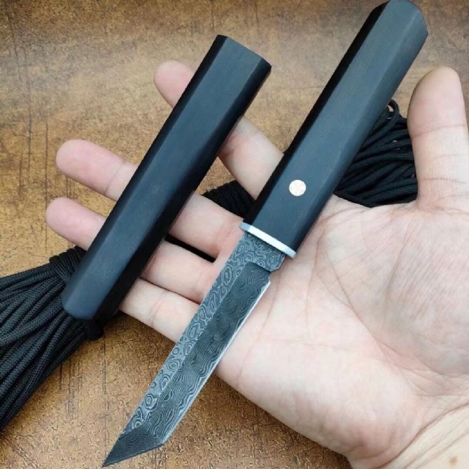 Damascus Black Version - Night King (Out-of-body Lock Blade) Damascus Black Version