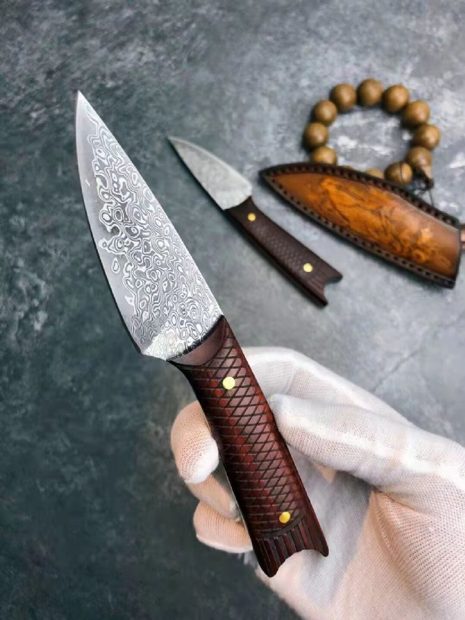 New Product【Koi·One-piece Damascus Knife】