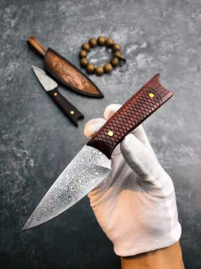 New Product【Koi·One-piece Damascus Knife】