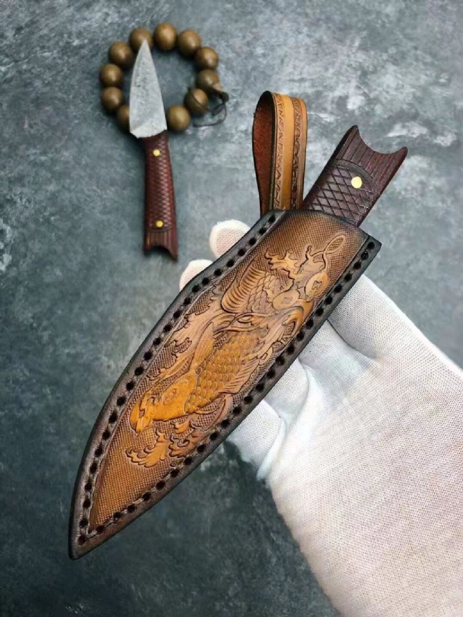 New Product【Koi·One-piece Damascus Knife】