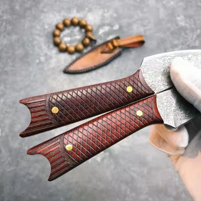 New Product【Koi·One-piece Damascus Knife】