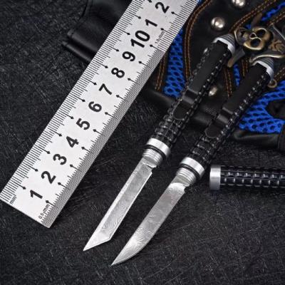 Coreless Damascus – Mini Defense Stick Knife