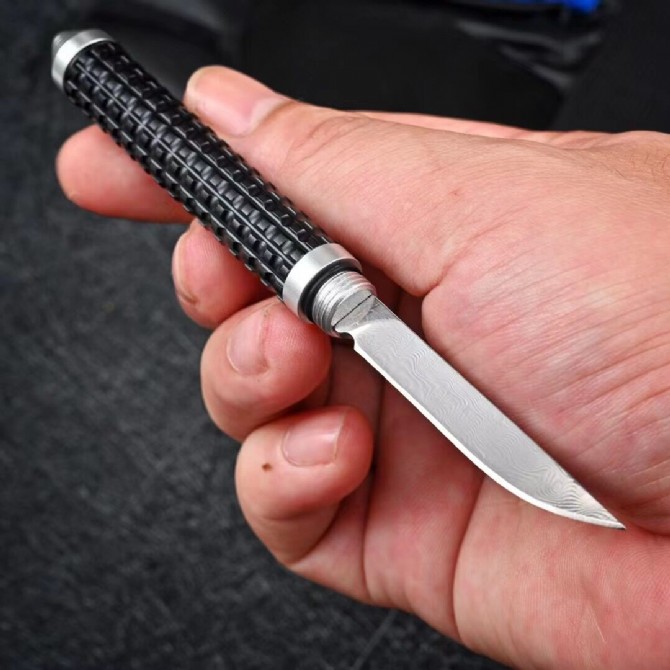 Coreless Damascus – Mini Defense Stick Knife