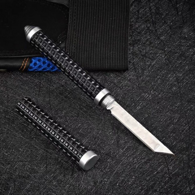 Coreless Damascus – Mini Defense Stick Knife