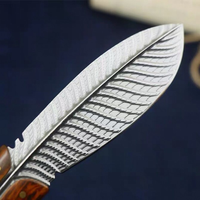 Ling Yu - Damascus Steel Feather Pattern