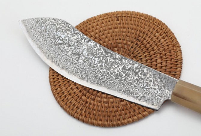 Eggplant - Extra Sharp Damascus Kitchen Knife