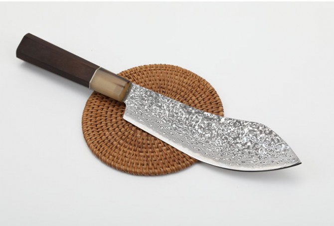 Eggplant - Extra Sharp Damascus Kitchen Knife