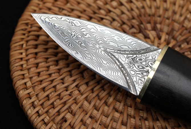 Damascus - olive knife