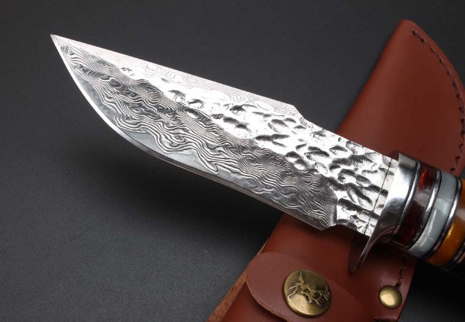 Damascus - Hand-forged warrior hunting knife