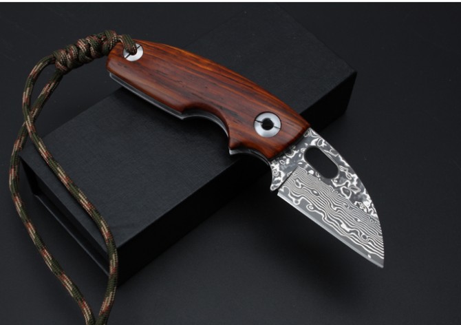 Thomas Toucan Damascus Folding Knife