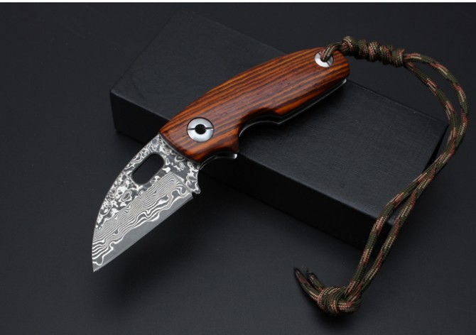 Thomas Toucan Damascus Folding Knife