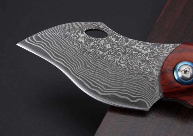 Damascus - Eagle Folding Knife