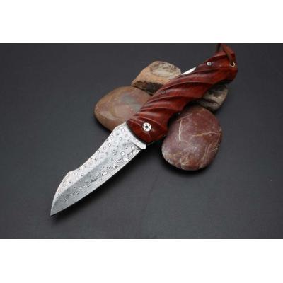 Imported Ruifeng Damascus rosewood folding knife