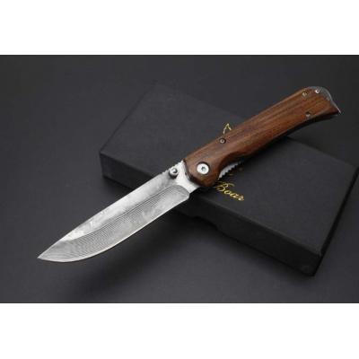 Damascus-Mountain Phoenix Beauty Folding Knife