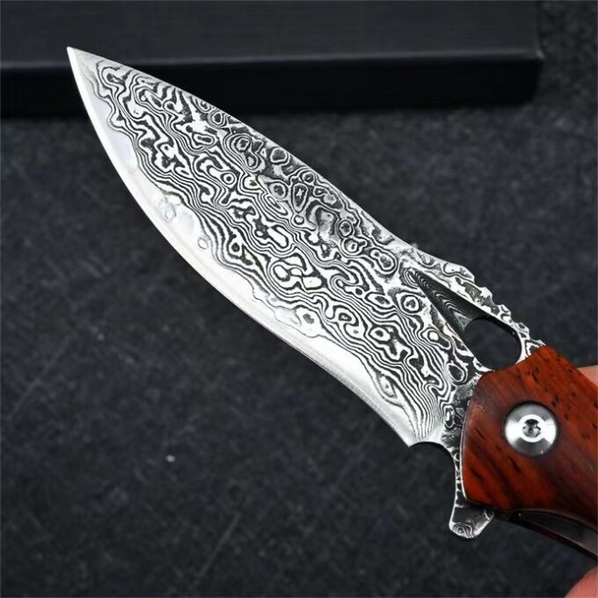 VG10 Damascus-Flounder Folding Knife