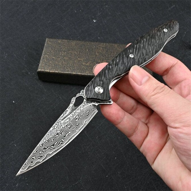 VG10 Damascus-Haima Folding Knife