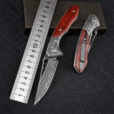 VG10 Damascus- Shark Dragon Folding Knife