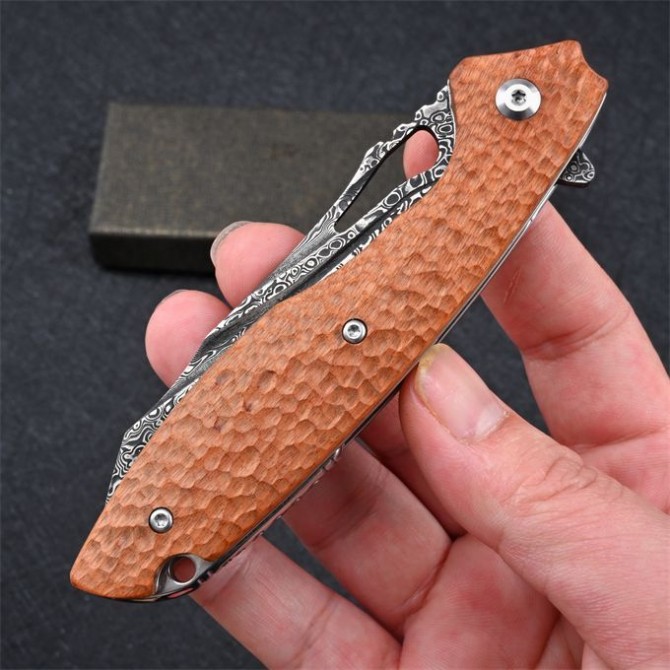 VG10 Damascus Steel - Godzilla Folding Knife