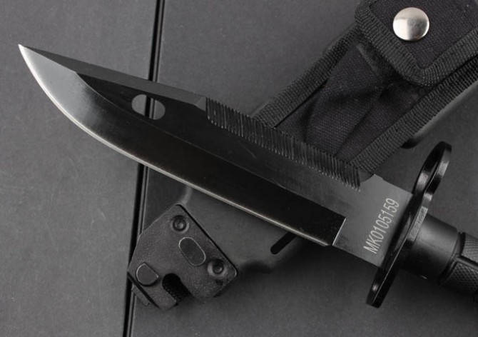 Fine imitation M9 saber black full blade [removable]